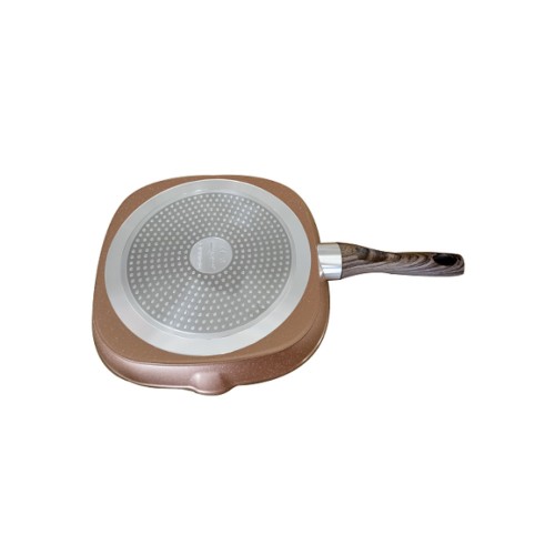 Αντικολλητικό Τηγάνι Γκριλιέρα Woodstone 28x28cm Chios Hellas 32349