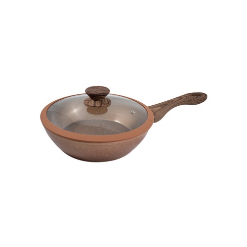 Αντικολλητικό Τηγάνι Woodstone 24cm Βαθύ Με Καπάκι Chios Hellas 32574