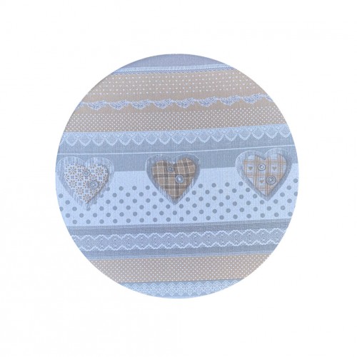 Τραπεζομάντηλο Αλέκιαστο Υφασμάτινο 150x150cm Δαντέλα Linnea Chios Hellas 19050