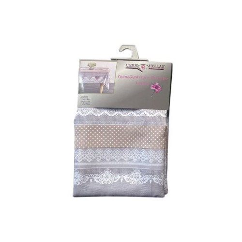 Τραπεζομάντηλο Αλέκιαστο Υφασμάτινο 150x150cm Δαντέλα Linnea Chios Hellas 19050