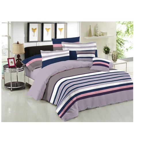 Σετ Σεντόνια Με Λάστιχο Υπέρδιπλα 240x270cm Nevada Mauve 100% Cotton Le Blanc Premium 7010275-27