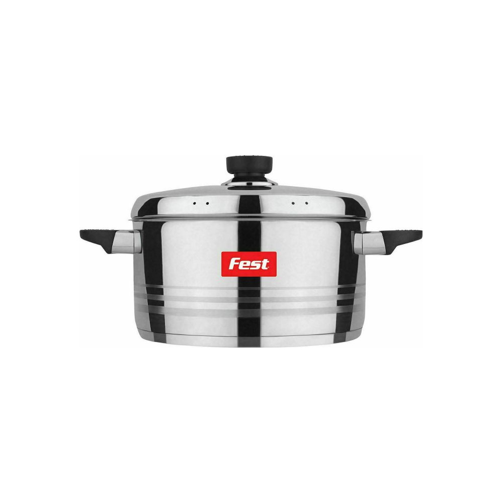 Κατσαρόλα 24cm Βαθιά Ανοξείδωτη 18/10 Fest Concord Plus 37896